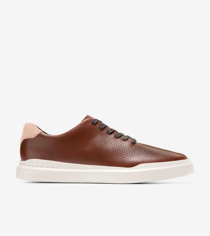 Men Sneakers Cole Haan GrandPr Rally Laser Cut Sneakers Acornsesameivory
