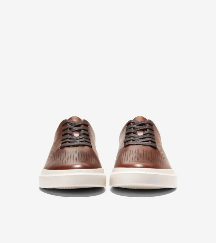 Men Sneakers Cole Haan GrandPr Rally Laser Cut Sneakers Acornsesameivory
