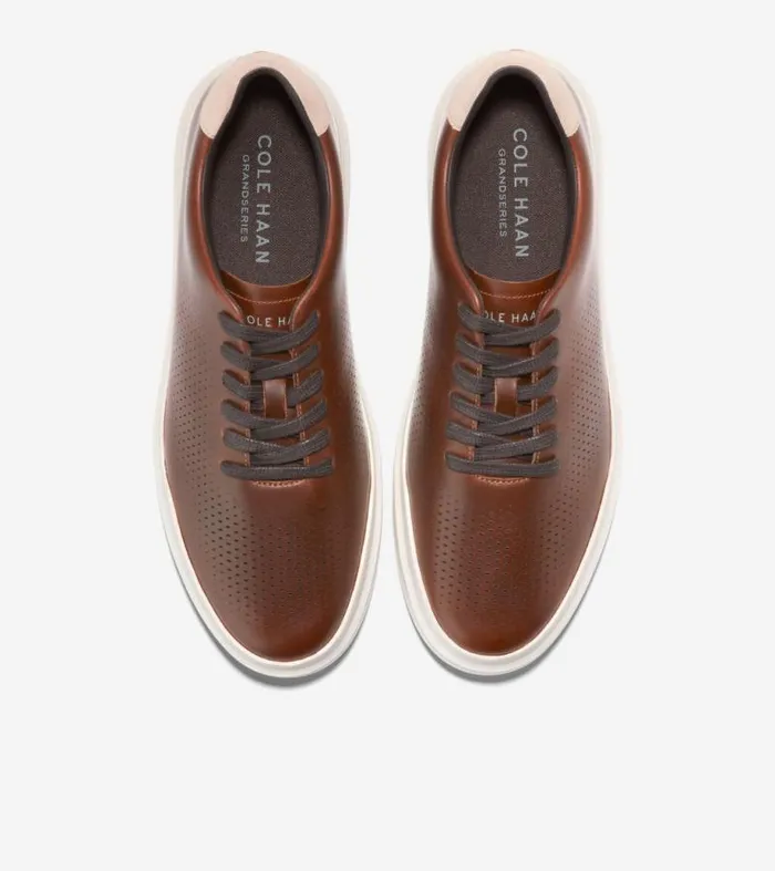 Men Sneakers Cole Haan GrandPr Rally Laser Cut Sneakers Acornsesameivory