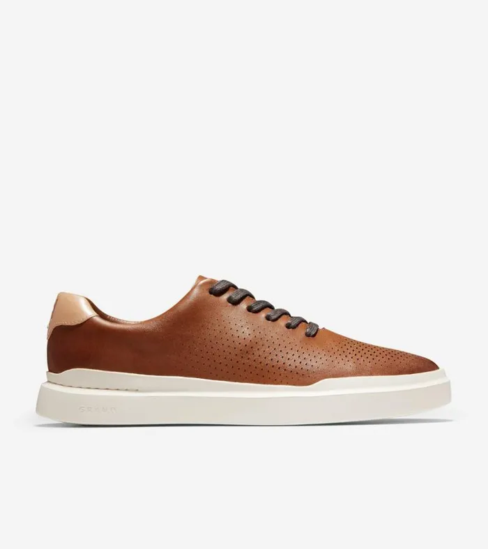 Men Sneakers Cole Haan GrandPr Rally Laser Cut Sneakers British Tanivory