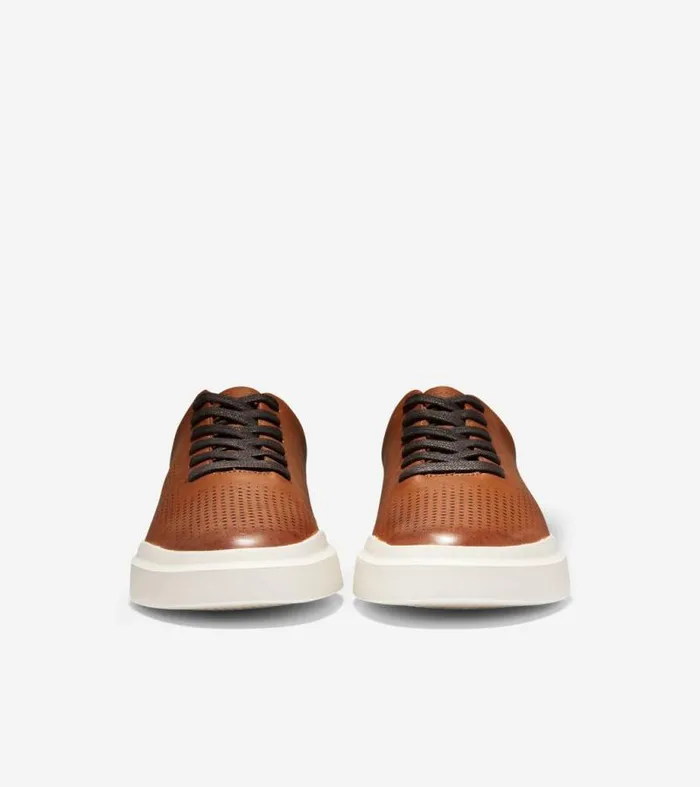 Men Sneakers Cole Haan GrandPr Rally Laser Cut Sneakers British Tanivory
