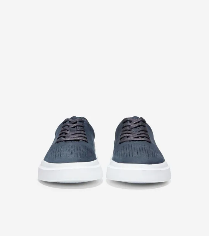 Men Sneakers Cole Haan GrandPr Rally Laser Cut Sneakers Navy Nubuck