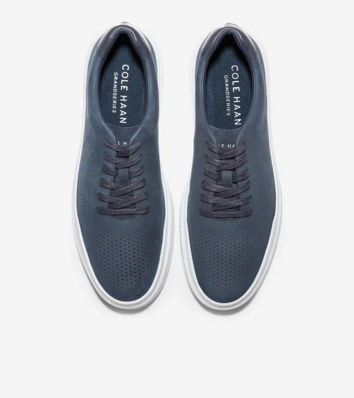 Men Sneakers Cole Haan GrandPr Rally Laser Cut Sneakers Navy Nubuck