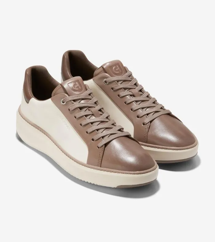 Men Sneakers Cole Haan GrandPr Topspin Sneakers Ivoryirish Coffeebirch