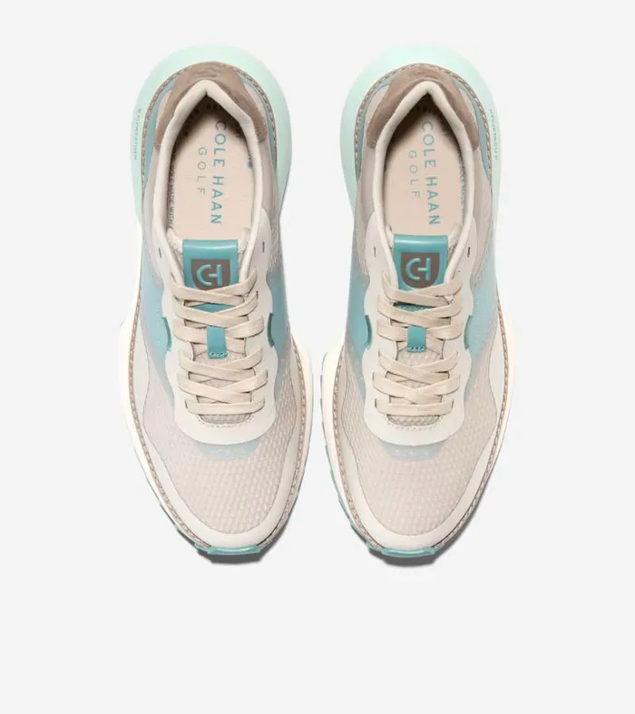 Men Sneakers Cole Haan GrandPr WaterResistant Ashland Golf Shoes Silvertrellisivory