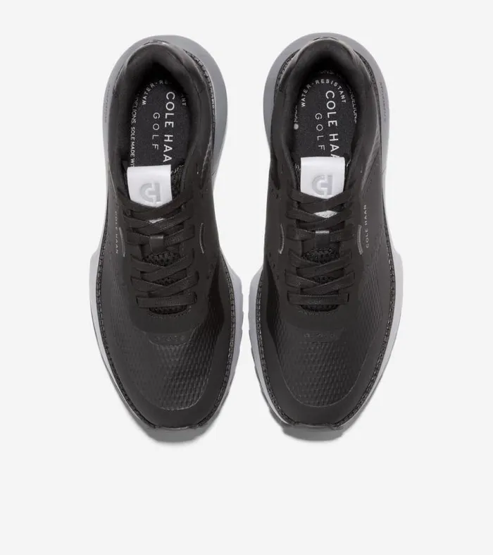 Men Sneakers Cole Haan GrandPr WaterResistant Ashland Golf Sneakers Blackquiet Shadegray
