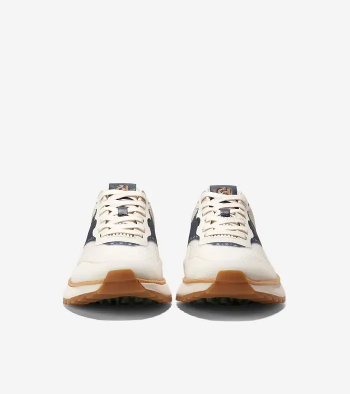 Men Sneakers Cole Haan GrandPr WaterResistant Ashland Golf Sneakers Ivorynavy Blazer Blue