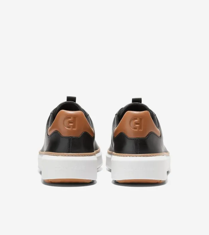Men Sneakers Cole Haan GrandPr Waterproof Topspin Golf Shoes Blackpecan Brownoptic White