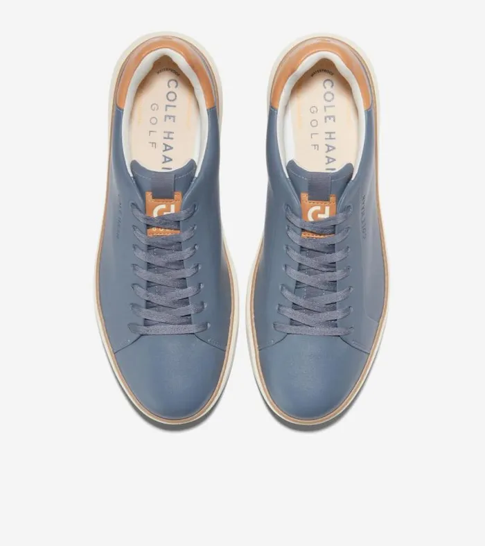 Men Sneakers Cole Haan GrandPr Waterproof Topspin Golf Shoes Folkstone Graynatural Tanivory