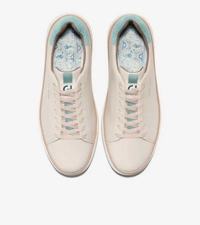 Men Sneakers Cole Haan GrandPr Waterproof Topspin Golf Shoes Silvertrellisivory