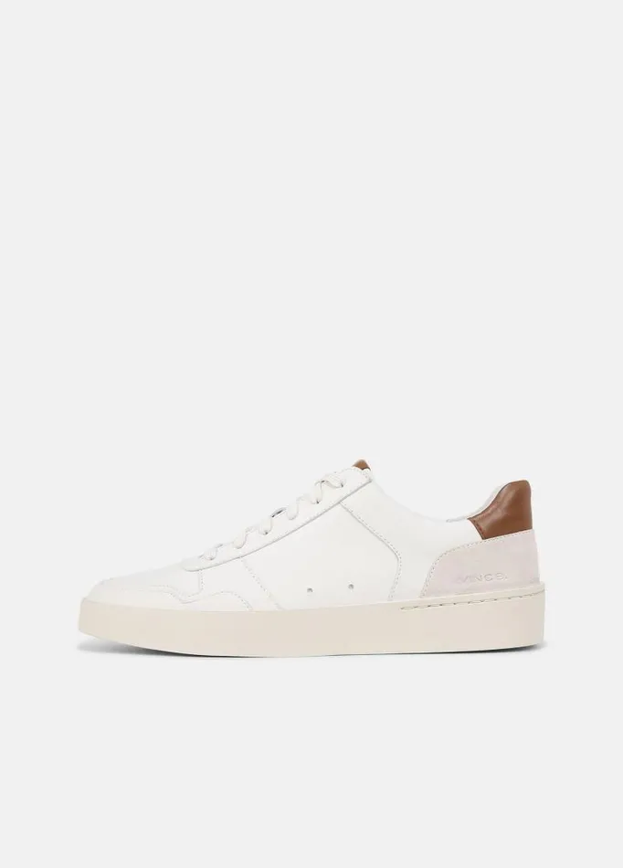 Men Sneakers Vince Peyton Leather LaceUp Sneaker Chalk White