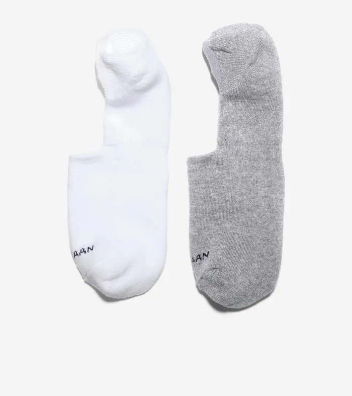 Men Socks Cole Haan Casual Cushion Sock Liner 2 Pack Whitegrey Heather