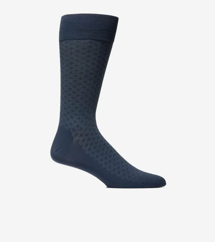 Men Socks Cole Haan Microfiber Dress Socks Navy Blue