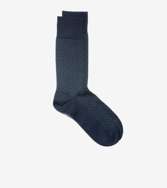 Men Socks Cole Haan Microfiber Dress Socks Navy Blue