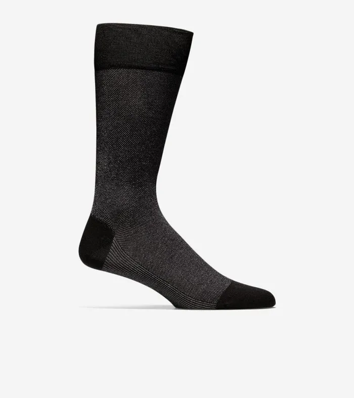 Men Socks Cole Haan Pique Crew Socks Black