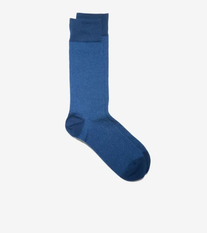 Men Socks Cole Haan Pique Crew Socks Estate Blue