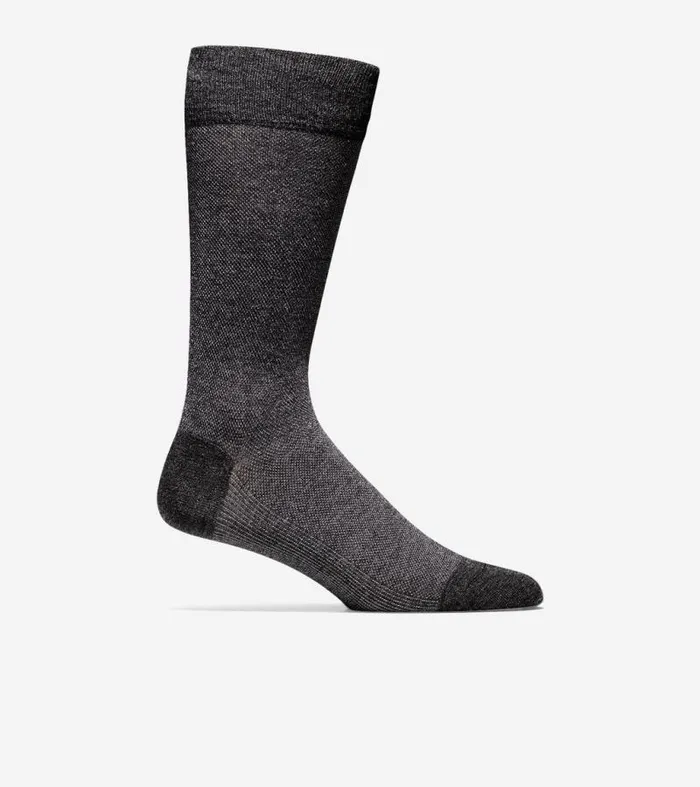 Men Socks Cole Haan Pique Crew Socks Graphite Heather
