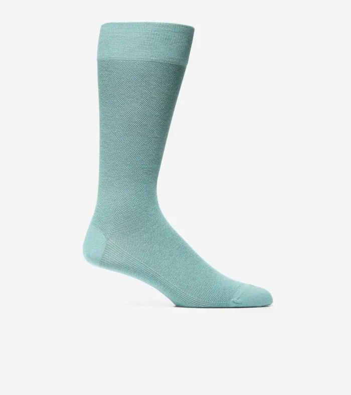 Men Socks Cole Haan Pique Crew Socks Green