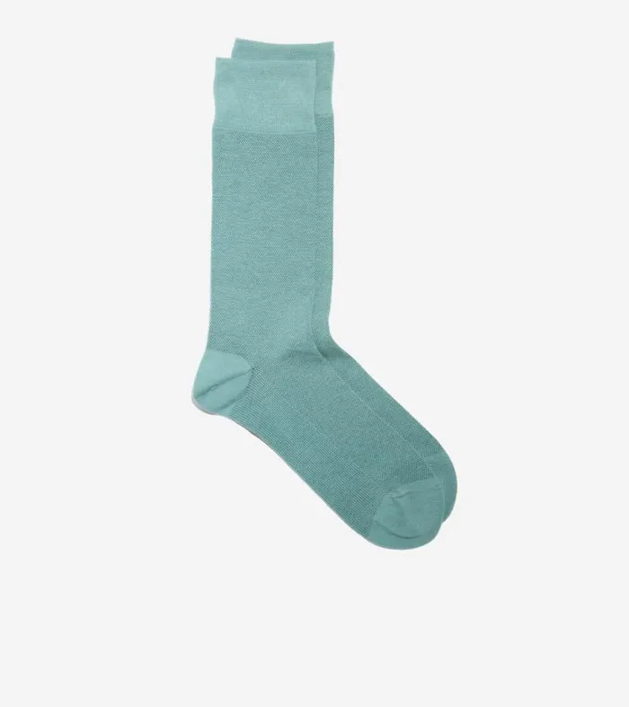 Men Socks Cole Haan Pique Crew Socks Green