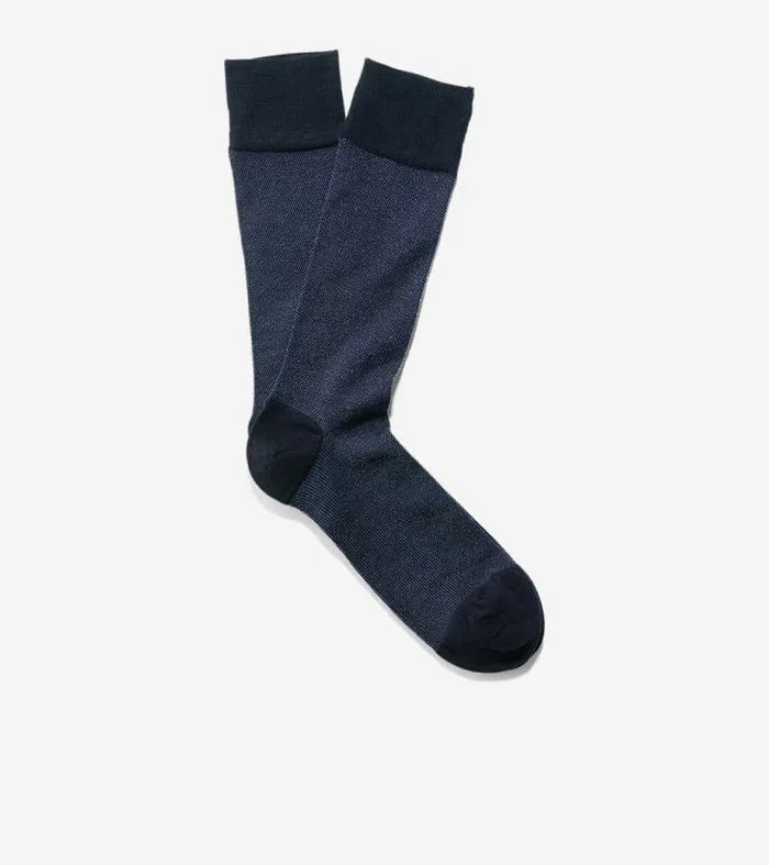 Men Socks Cole Haan Pique Textured Crew Socks Navy Men Socks Cole Haan Pique Textured Crew Socks Navy