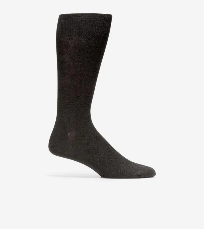 Men Socks Cole Haan Tonal Argyle Crew Socks Black