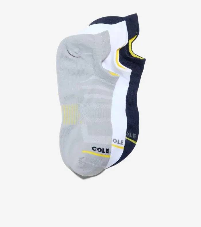 Men Socks Cole Haan ZERGRAND 3Pair Liner Socks Navy Blue Assorted