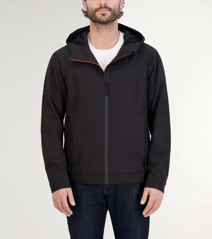 Men Softshell Jackets Cole Haan Running Jacket Black