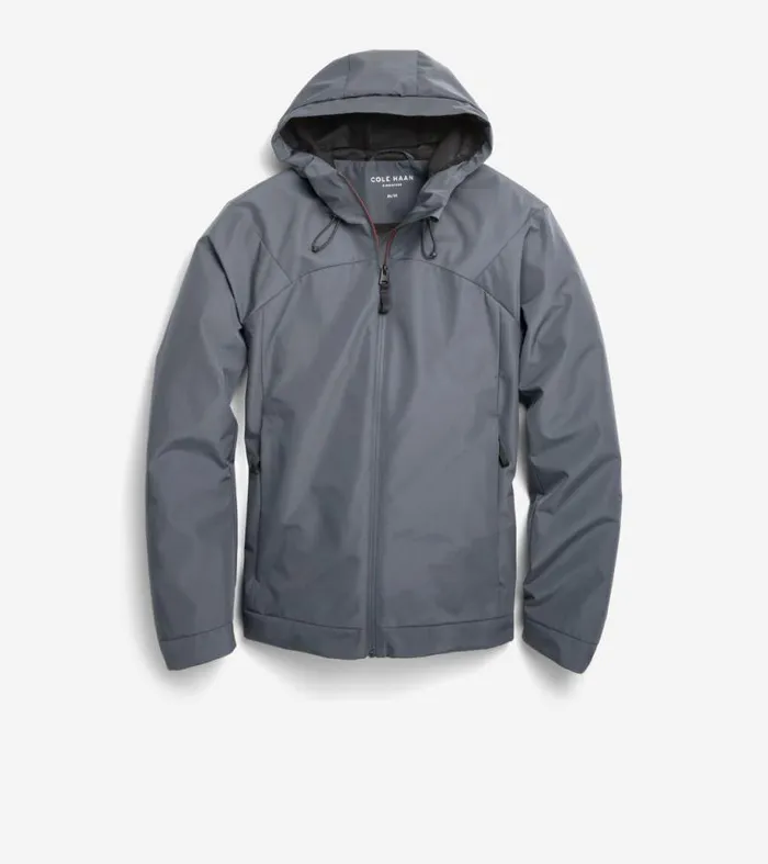 Men Softshell Jackets Cole Haan Running Jacket Gray