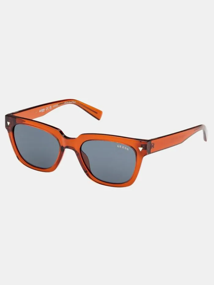 Men Square Sunglasses Orange Guess Sunglasses