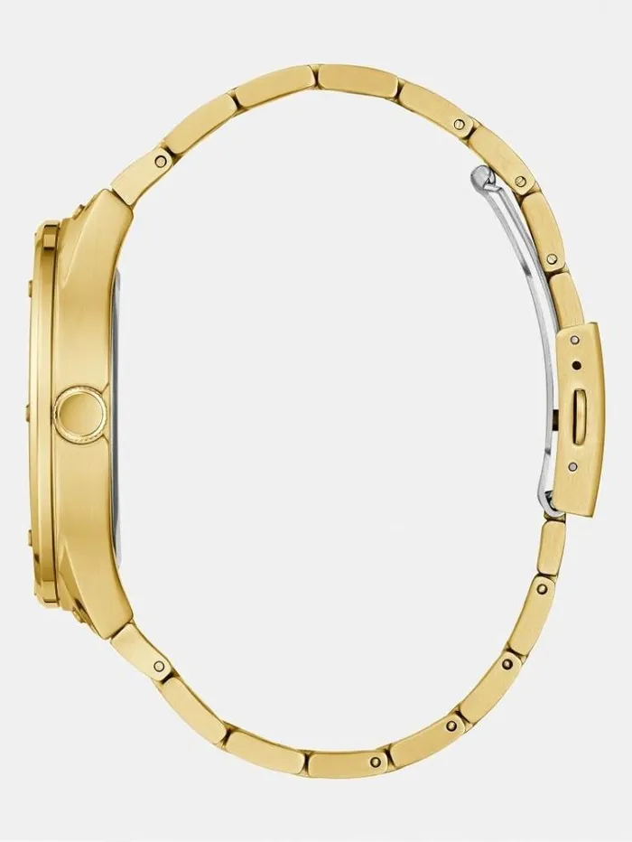 Men Stainless Steel Analogue Watch Gold Guess Watches