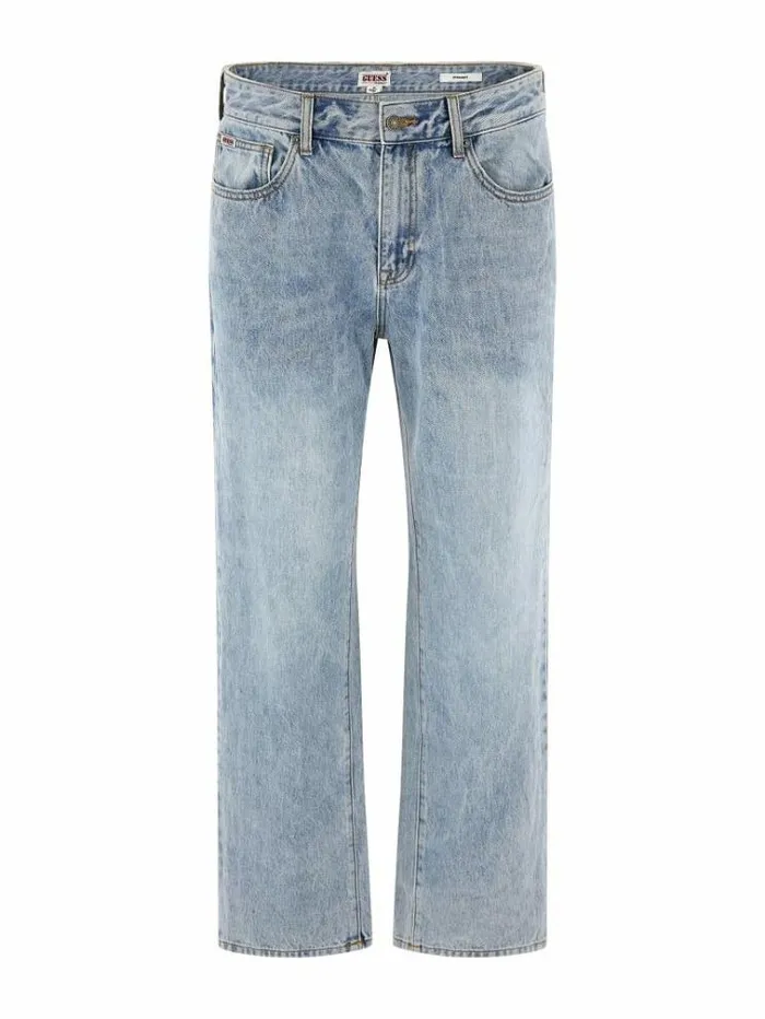 Men Straight Denim Pant Light Blue Guess Slim