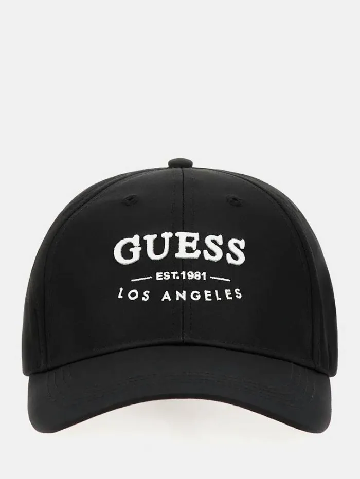 Men Strave 4g Logo Cap Black Guess Scarves Hats Gloves