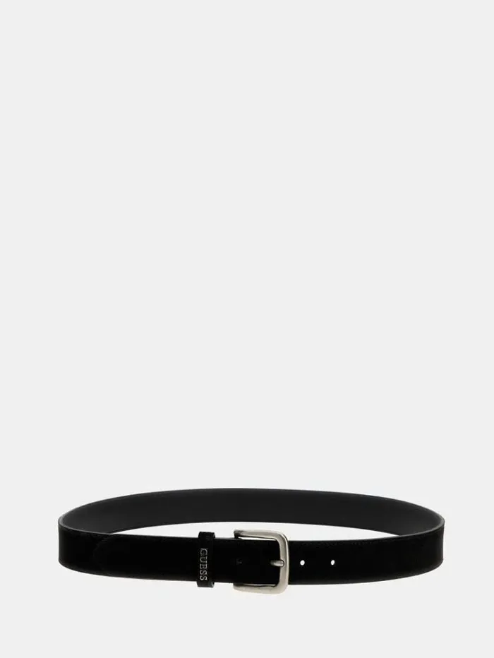 Men Suede Belt Black Guess Belts