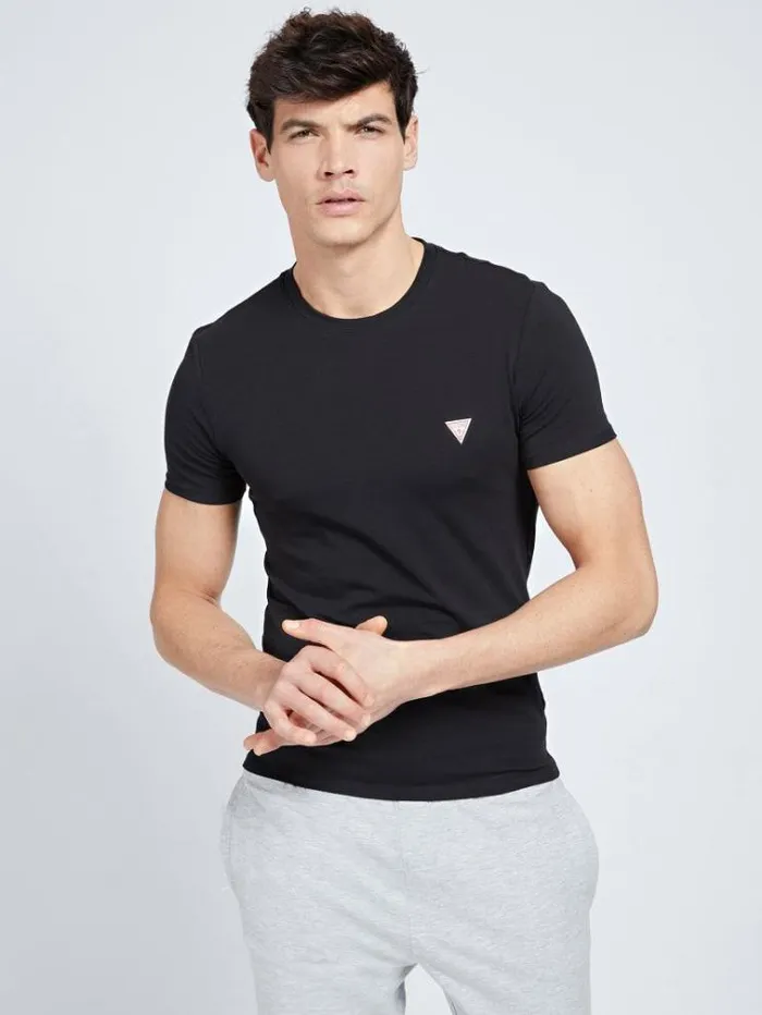 Men Super Slim Tshirt Black Guess Tshirts And Polo Shirts