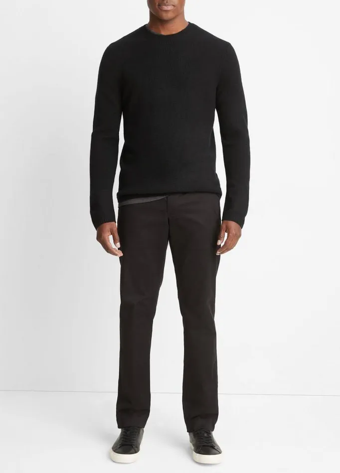 Men Sweaters Vince Cashmere Crew Neck Shirt Black