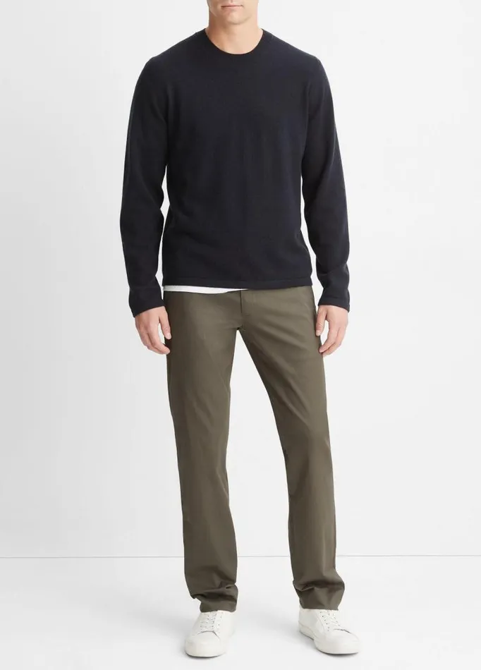 Men Sweaters Vince Cashmere Crew Neck Sweater Coastal Blue
