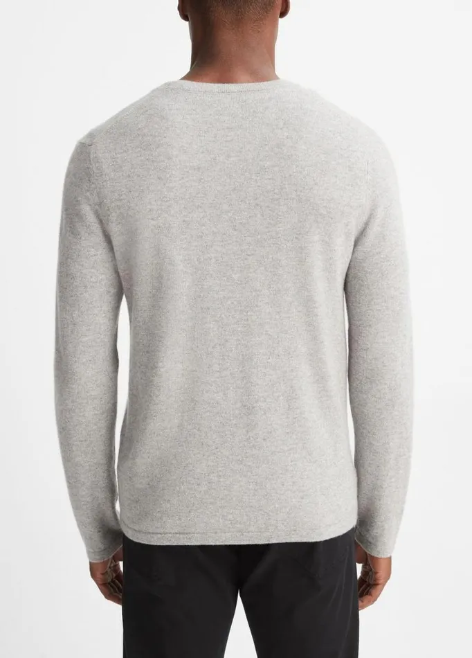 Men Sweaters Vince Cashmere Crew Neck Sweater Heather Grey