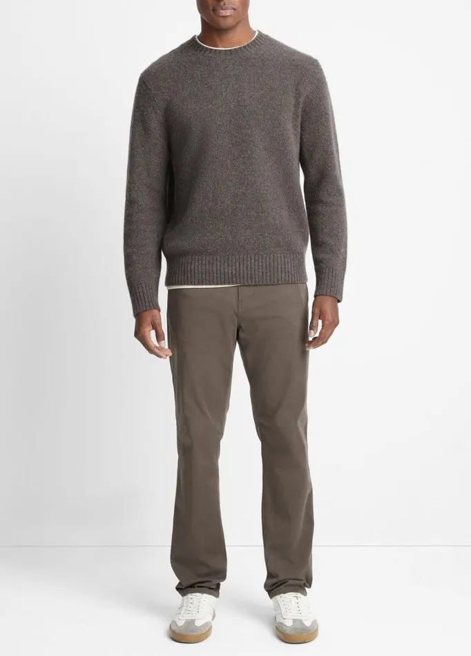 Men Sweaters Vince Mlange LongSleeve Crew Neck Sweater Heather Carrillo Green Men Sweaters Vince Mlange LongSleeve Crew Neck Sweater Heather Carrillo Green