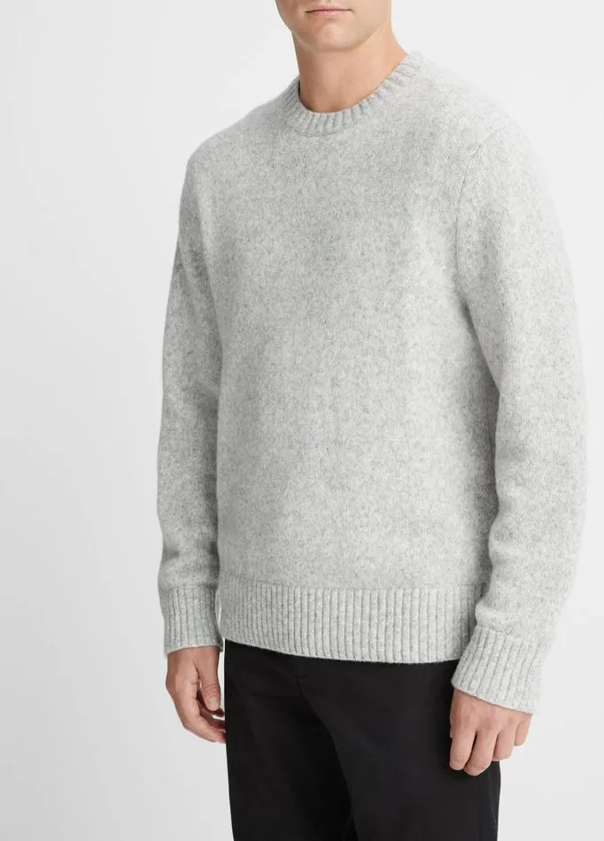 Men Sweaters Vince Mlange LongSleeve Crew Neck Sweater Light Heather Grey