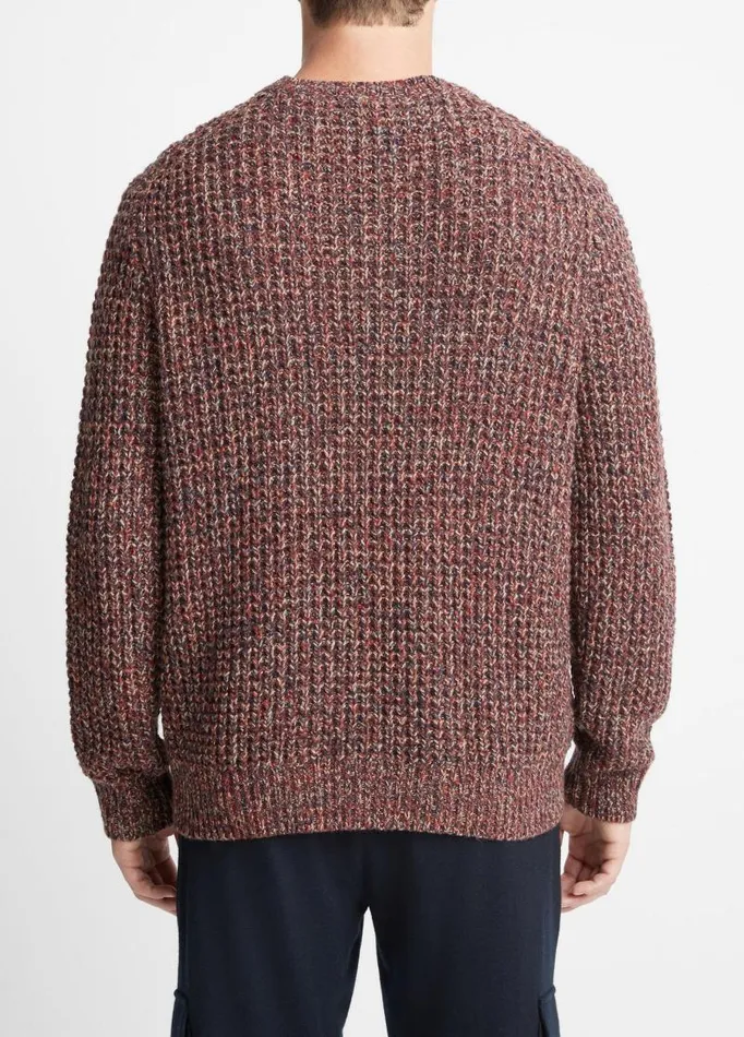 Men Sweaters Vince Marled Waffle Crew Neck Sweater Desert Sky