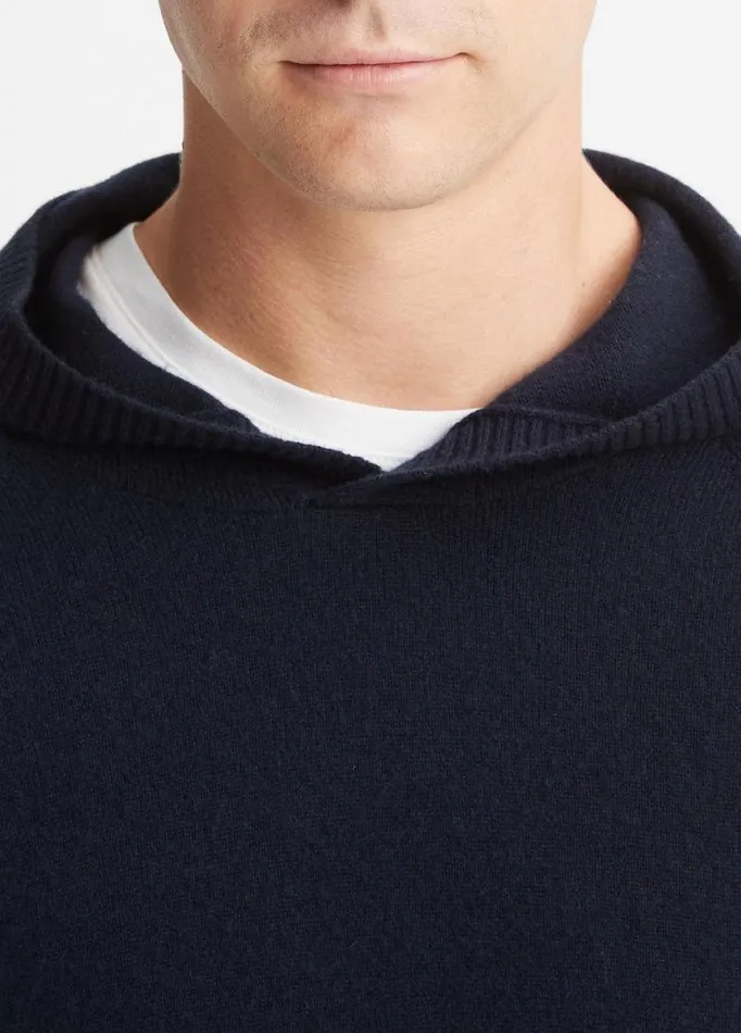 Men Sweaters Vince Wool Cashmere Pullover Hoodie Coastal Blue