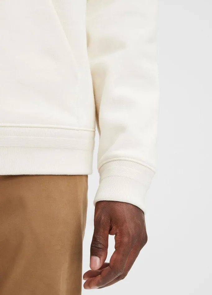 Men Sweatshirts and Hoodies Vince Brushed Fleece Hoodie Bone