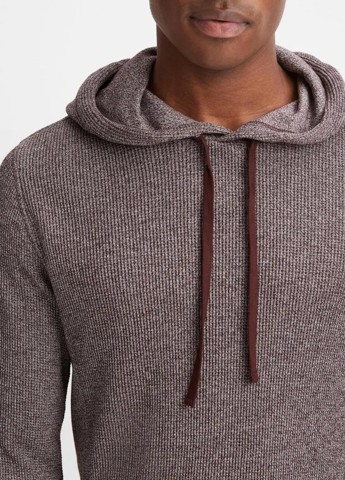 Men Sweatshirts and Hoodies Vince Moulin Pima Cotton Thermal Popover Hoodie Pinot Vinooff White