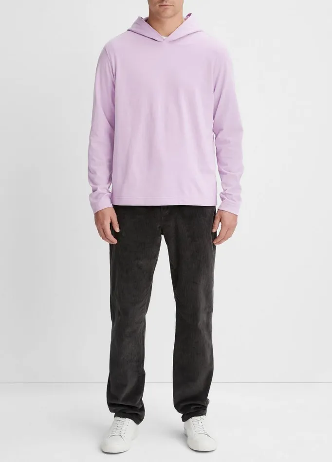 Men Sweatshirts and Hoodies Vince Sueded Jersey Hoodie Fox Glove