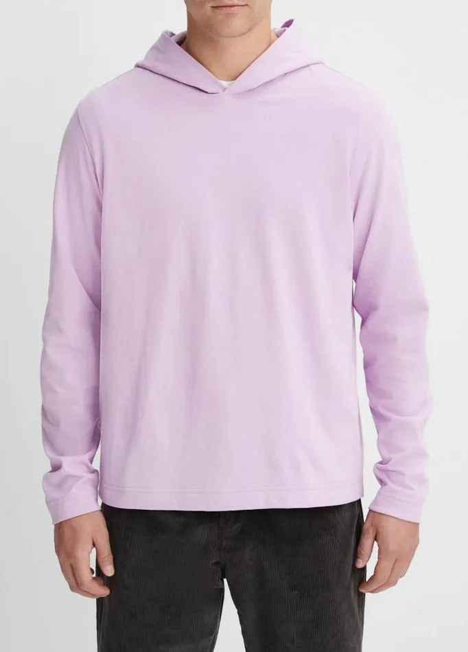 Men Sweatshirts and Hoodies Vince Sueded Jersey Hoodie Fox Glove