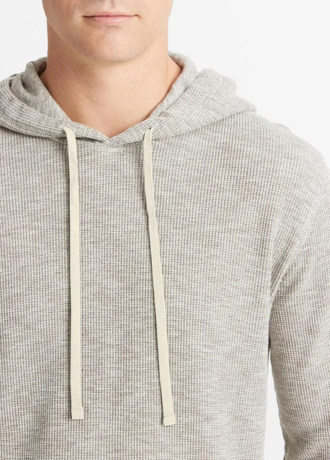 Men Sweatshirts and Hoodies Vince SunFaded Thermal Pullover Hoodie Olive Cove