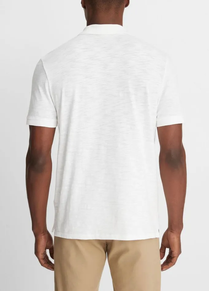 Men TShirts and Polos Vince Classic Slub Polo Shirt White