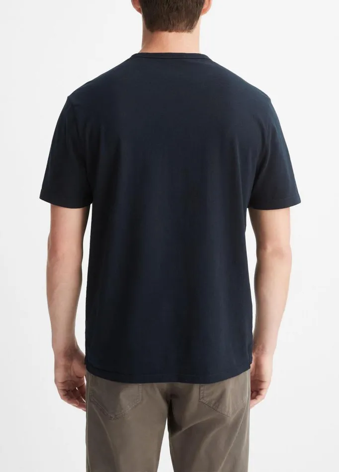 Men TShirts and Polos Vince Garment Dye ShortSleeve Crew Neck TShirt Washed Coastal