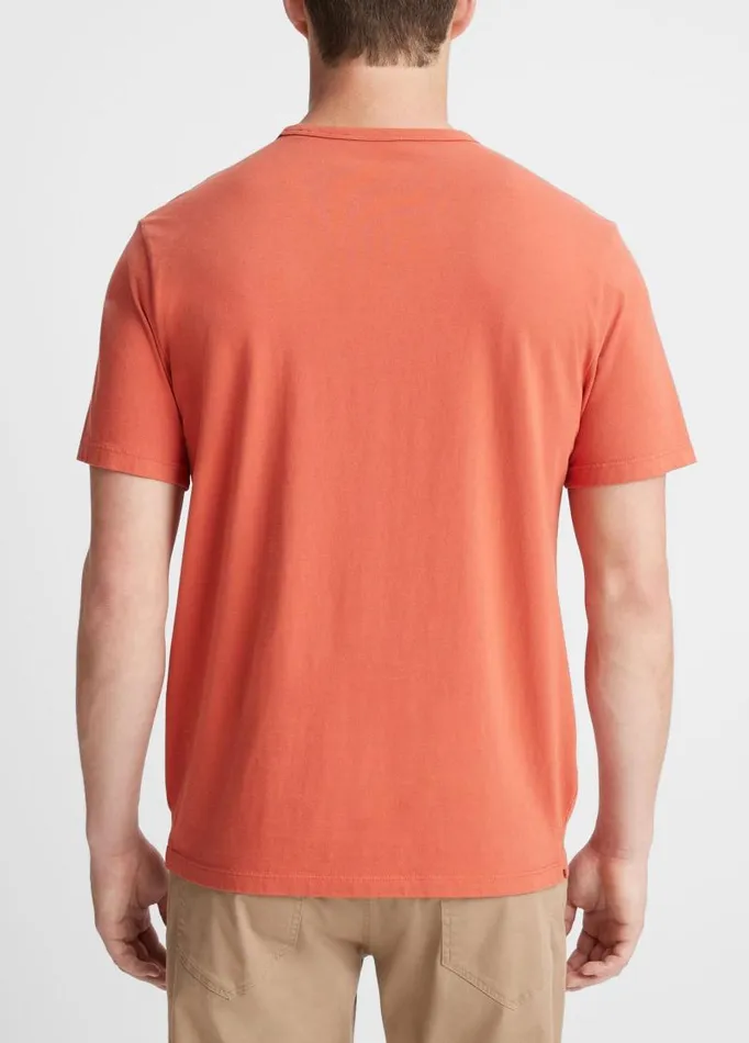 Men TShirts and Polos Vince Garment Dye ShortSleeve Crew Neck TShirt Washed Desert Sky