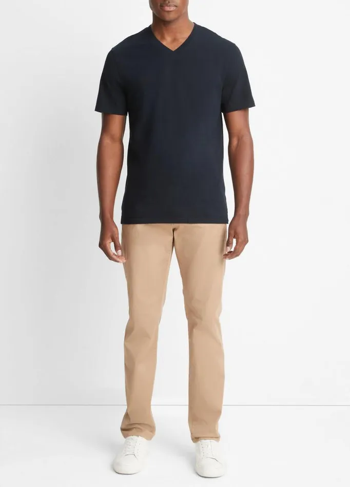 Men TShirts and Polos Vince Garment Dye Short Sleeve VNeck TShirt Washed Coastal Men TShirts and Polos Vince Garment Dye Short Sleeve VNeck TShirt Washed Coastal